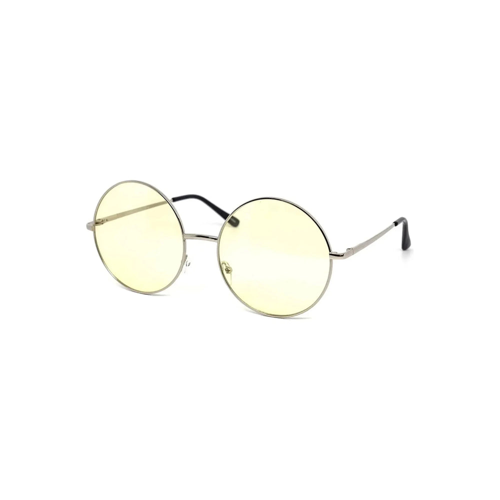 Oversized Circle Color Metal Sunglasses - LECCE