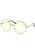 Oversized Circle Color Metal Sunglasses - LECCE