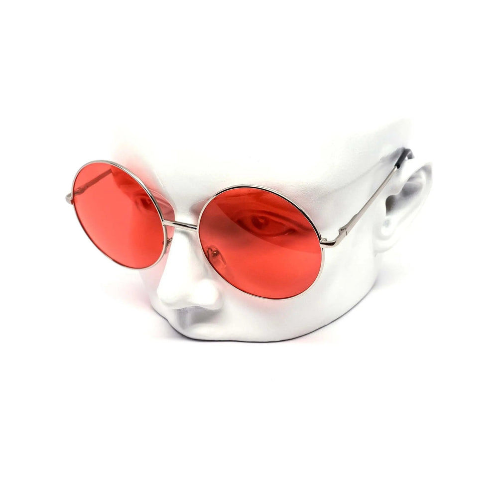 Oversized Circle Color Metal Sunglasses - LECCE