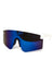 Oversized Sport Splatter Burnt Mirror Sunglasses - LECCE