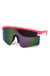 Oversized Sport Splatter Burnt Mirror Sunglasses - LECCE