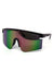 Oversized Sport Splatter Burnt Mirror Sunglasses - LECCE