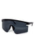 Oversized Sport Splatter Burnt Mirror Sunglasses - LECCE