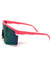Oversized Sport Splatter Burnt Mirror Sunglasses - LECCE