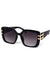 Oversized Square Fashion Cross - Hatched Sunglasses - LECCE