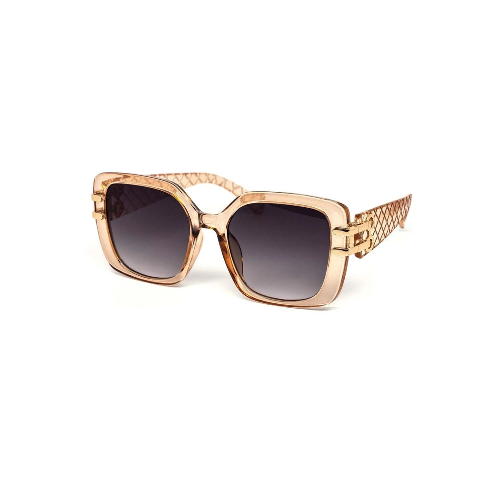 Gafas de sol cuadradas de gran tamaño con diseño cruzado