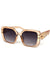 Oversized Square Fashion Cross - Hatched Sunglasses - LECCE