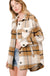 Oversized Yarn Dyed Plaid Shacket With Pockets - LECCE