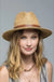 Panama hat with faux leather band accent - LECCE