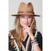 Panama hat with faux leather band accent - LECCE