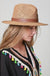 Panama hat with faux leather band accent - LECCE