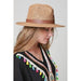 Panama hat with faux leather band accent - LECCE