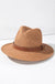 Panama hat with faux leather band accent - LECCE