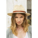 Panama hat with faux leather band accent - LECCE