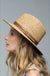Panama hat with faux leather band accent - LECCE