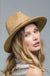 Panama hat with faux leather band accent - LECCE