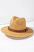 Panama hat with faux leather band accent - LECCE