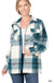Plaid oversized shacket with pockets - LECCE