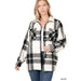 Plaid oversized shacket with pockets - LECCE