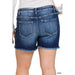 Plus mid rise raw frayed hem denim shorts - LECCE