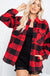 Checkered oversized  button down jacket