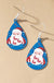 Santa claus metal tear drop earrings - LECCE
