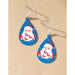 Santa claus metal tear drop earrings - LECCE