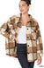 Sherpa Plaid Shacket With Pockets - LECCE