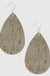 Leatherette Teardrop Drop Earrings