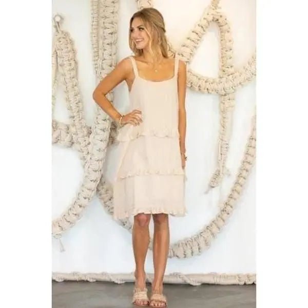Sleeveless tiered summer dress - LECCE