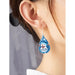 Snowman metal tear drop earrings - LECCE