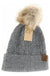 Soft Cuff Cable Knit Fur Pom C.C Beanie - LECCE