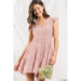 Speckled button up mini dress - LECCE