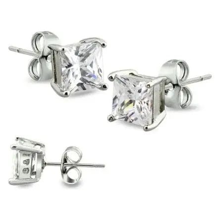 Square studs CZ - LECCE