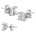 Square studs CZ - LECCE