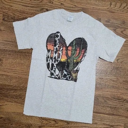 Sunset Desert Heart Scene Tee - LECCE