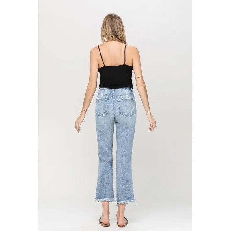 Super high rise distressed relaxed straight - LECCE