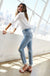 Super high rise distressed relaxed straight - LECCE