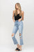 Super high rise distressed relaxed straight - LECCE