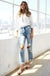 Super high rise distressed relaxed straight - LECCE