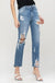 Super high rise tattered ankle straight - LECCE