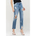 Super high rise tattered ankle straight - LECCE
