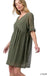 Swiss dot babydoll v - neck dress - LECCE