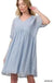 Swiss dot babydoll v - neck dress - LECCE