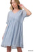 Swiss dot babydoll v - neck dress - LECCE