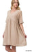 Swiss dot babydoll v - neck dress - LECCE