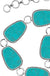 Textured oval or trapezoid gemstone chain belt - LECCE