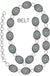 Textured western concho flower gemstone chain belt - LECCE