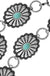 Textured western concho flower gemstone chain belt - LECCE