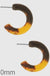 10mm Tortoise Acetate Open Octagon Hoop Earrings